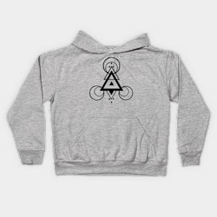 TRIANGLES AND CIRCULES, SACRED GEOMETRY Kids Hoodie